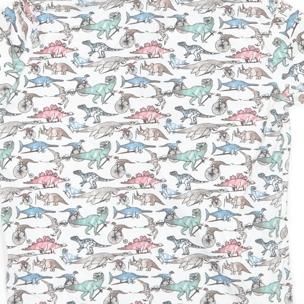NEXT Boys White Animal Print  Basic Polo Size 6 Years