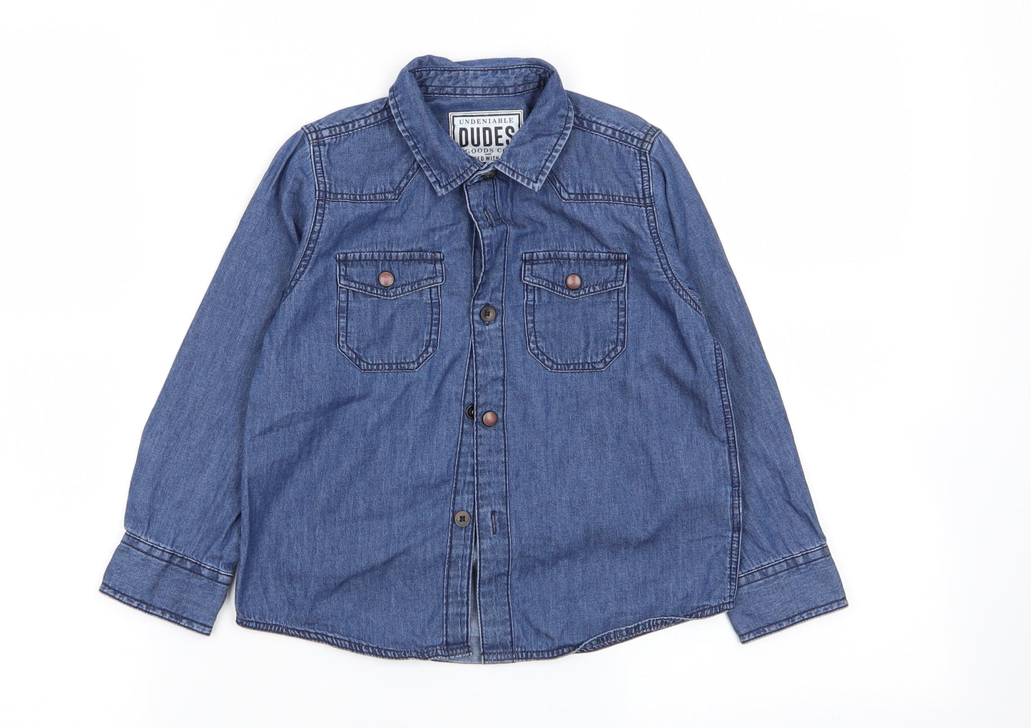 Matalan Boys Blue   Basic Button-Up Size 4 Years