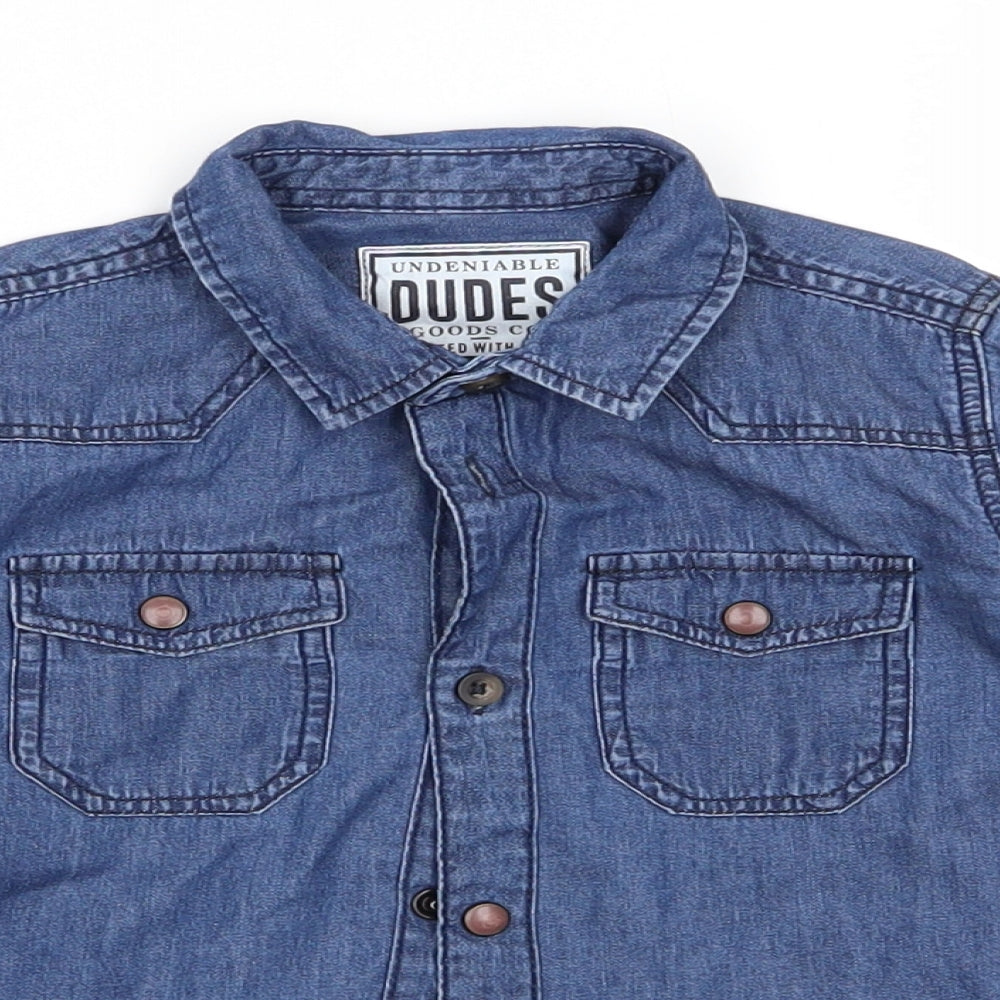 Matalan Boys Blue   Basic Button-Up Size 4 Years