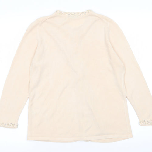 M&S Womens Beige   Cardigan Jumper Size 12
