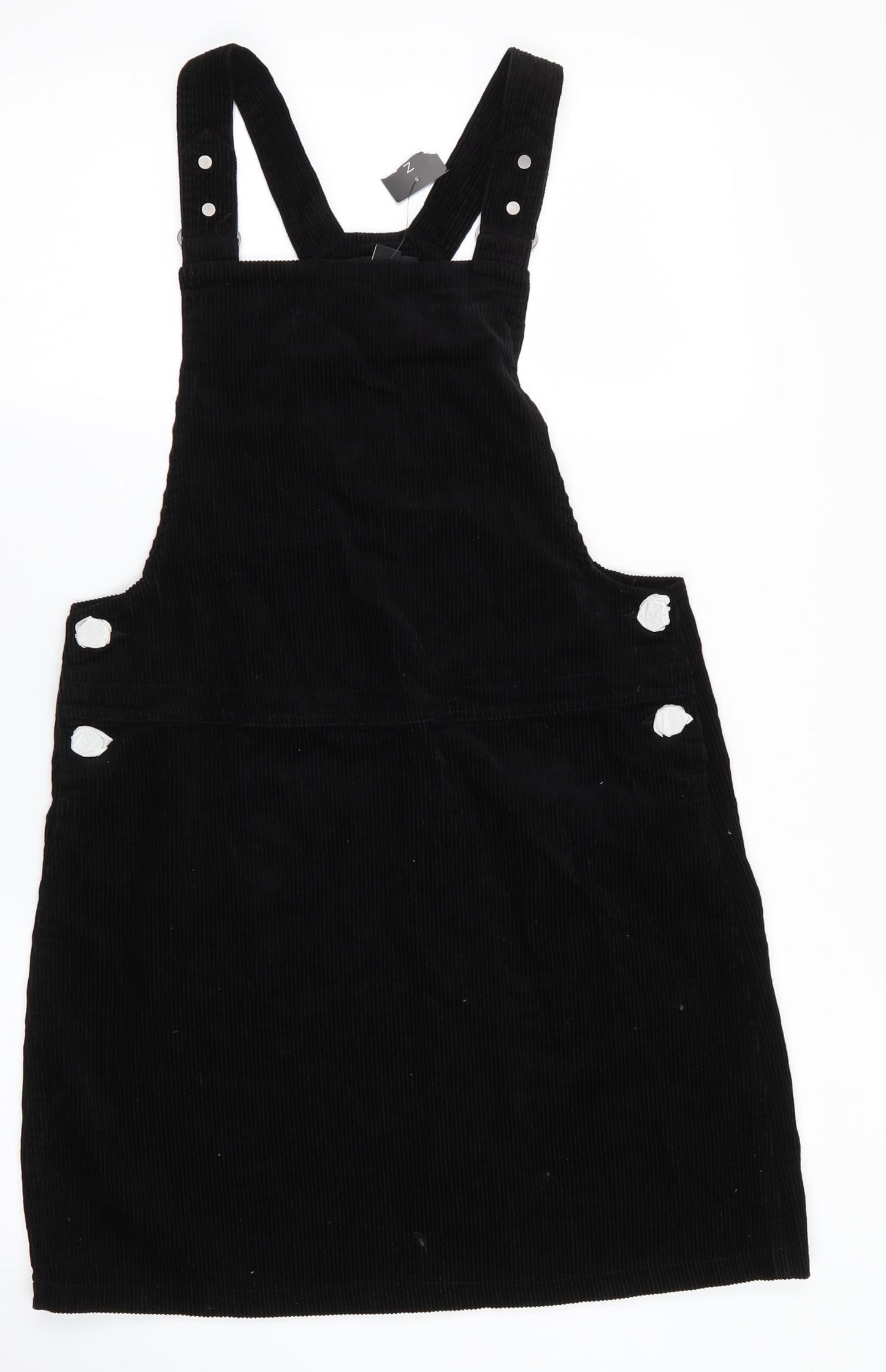 New Look Womens Black   Pinafore/Dungaree Dress  Size 12