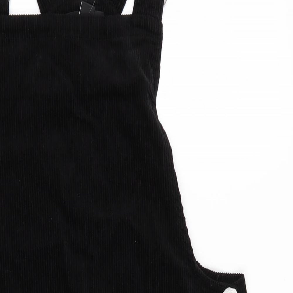 New Look Womens Black   Pinafore/Dungaree Dress  Size 12