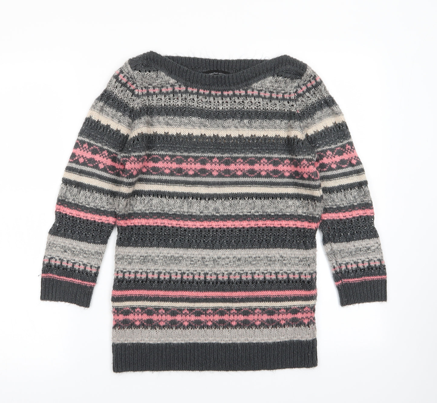 Dorothy Perkins Womens Multicoloured Geometric  Pullover Jumper Size 12