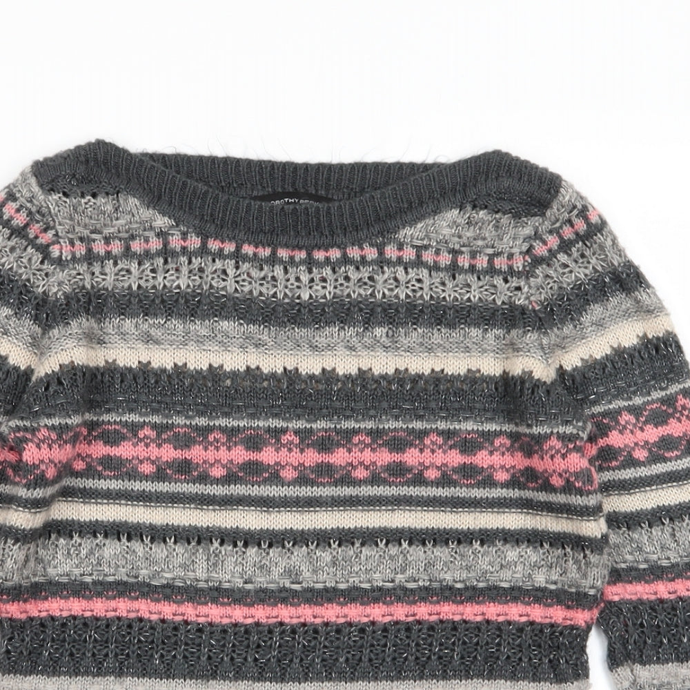 Dorothy Perkins Womens Multicoloured Geometric  Pullover Jumper Size 12