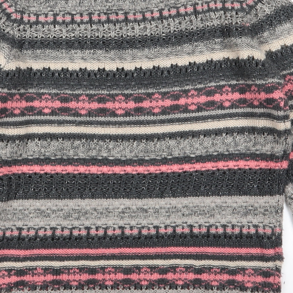 Dorothy Perkins Womens Multicoloured Geometric  Pullover Jumper Size 12