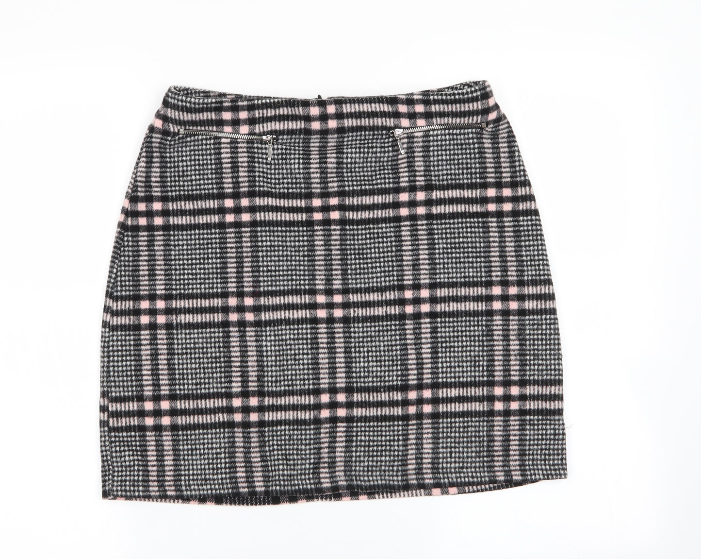 Peacocks Womens Multicoloured Check  Mini Skirt Size 10
