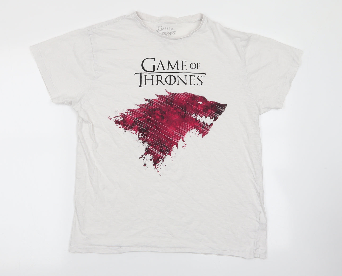 Primark Mens White    T-Shirt Size M  - Game Of Thrones