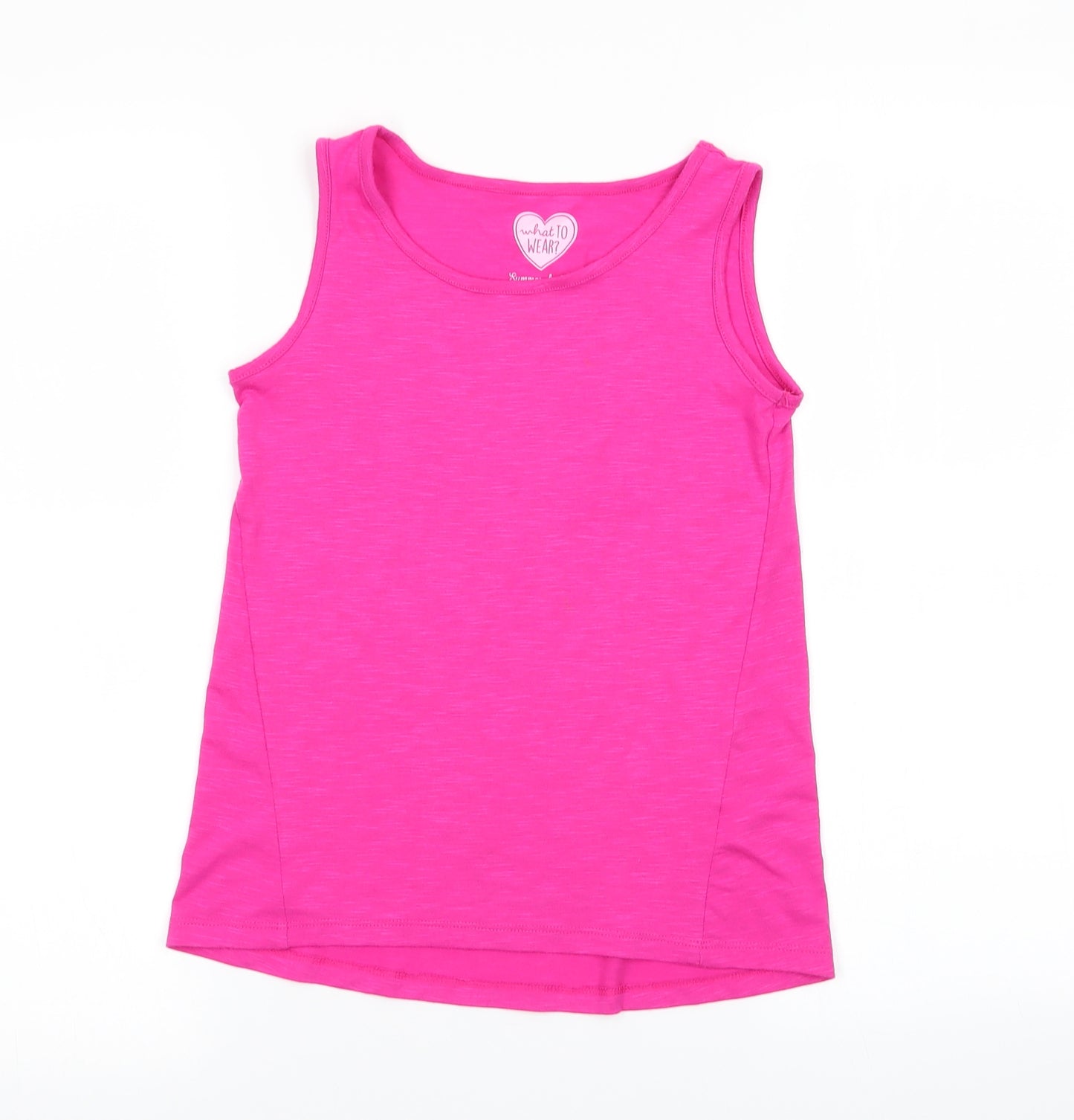 F&F Girls Pink   Basic Tank Size 9-10 Years