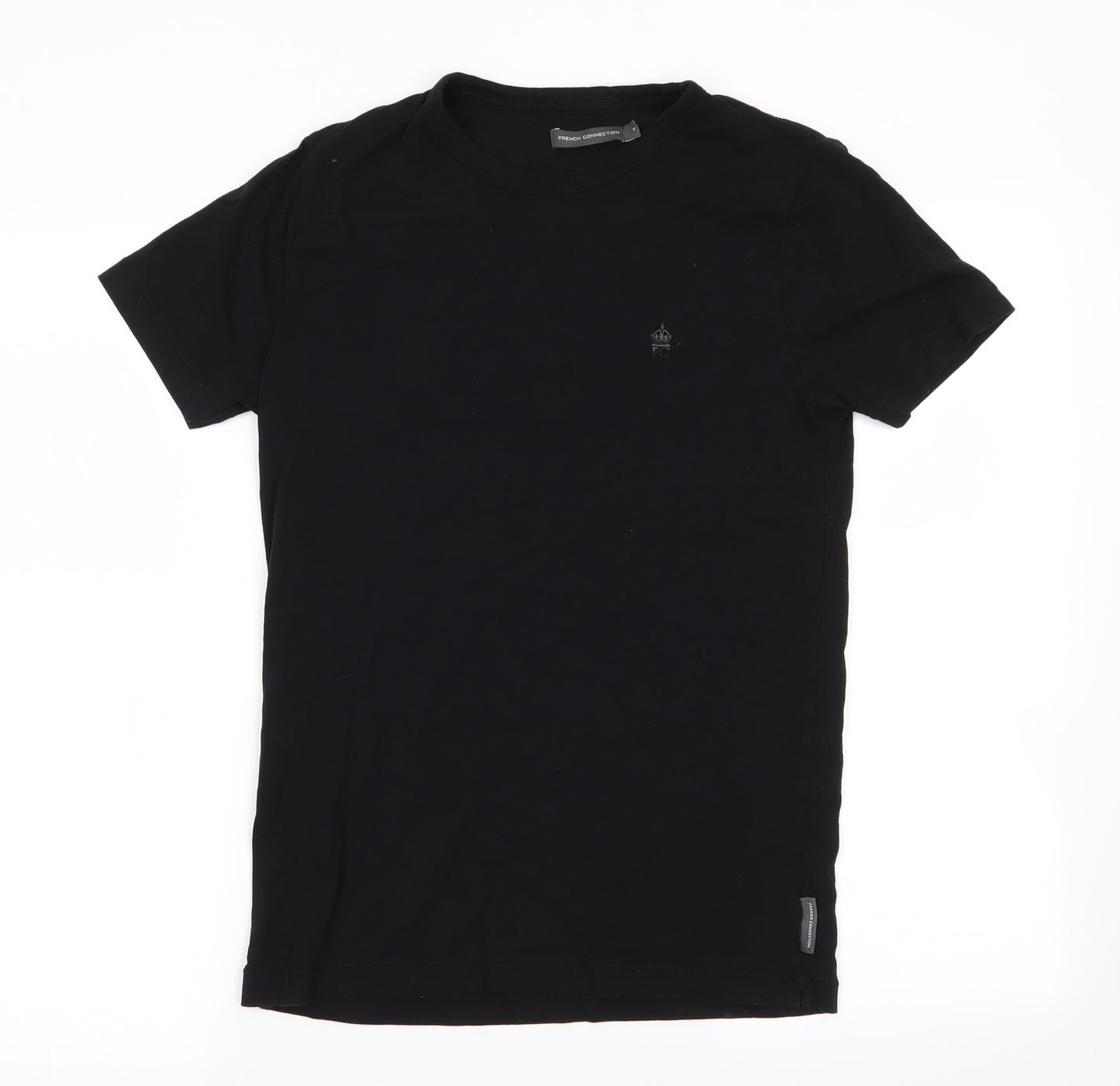 French Connection Mens Black    T-Shirt Size S