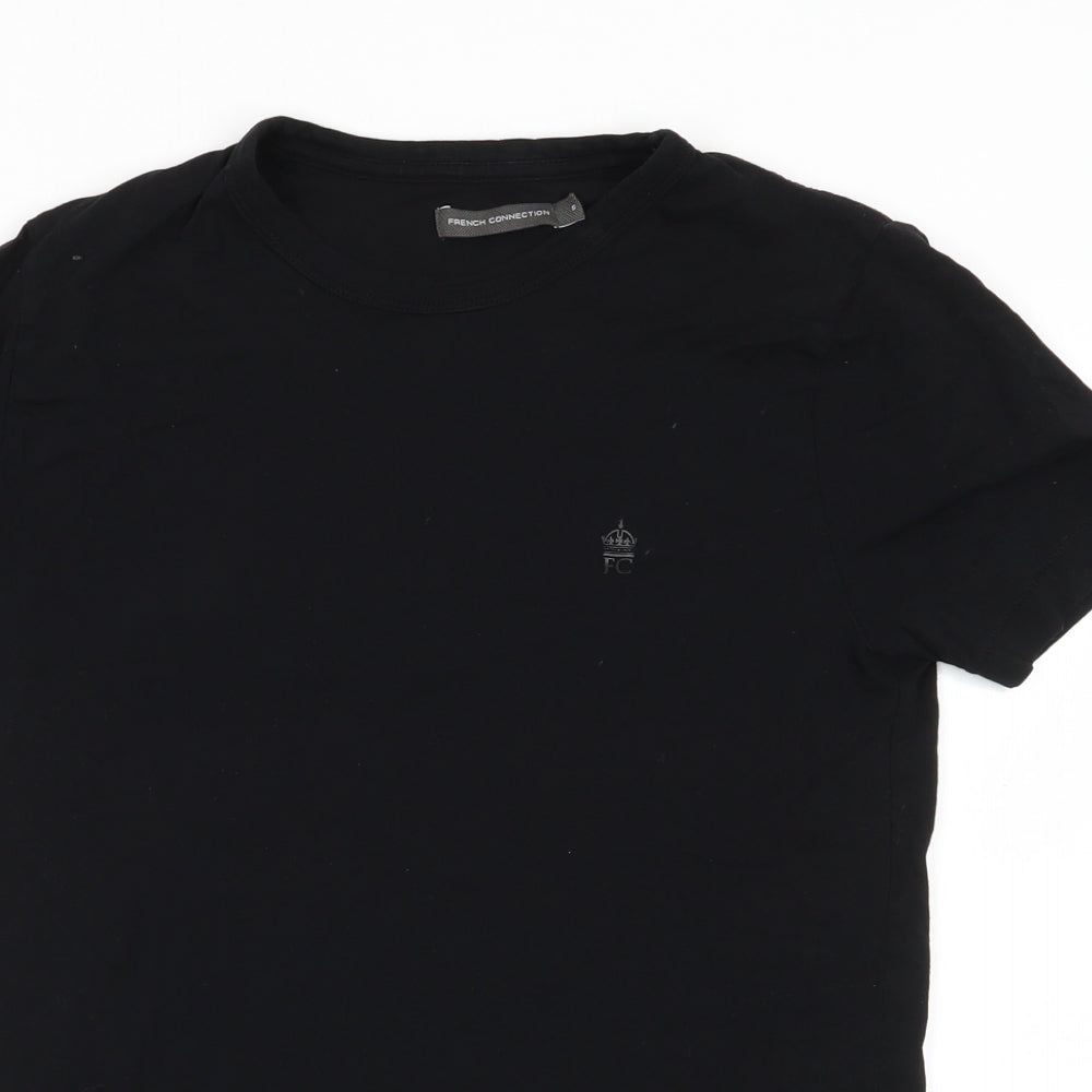 French Connection Mens Black    T-Shirt Size S