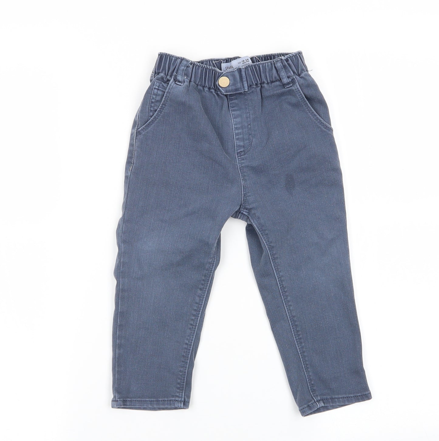 Zara Boys Blue   Cropped Trousers Size 18-24 Months  - chino