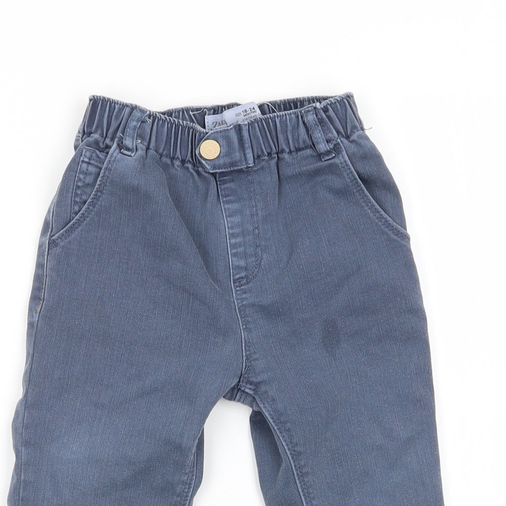 Zara Boys Blue   Cropped Trousers Size 18-24 Months  - chino