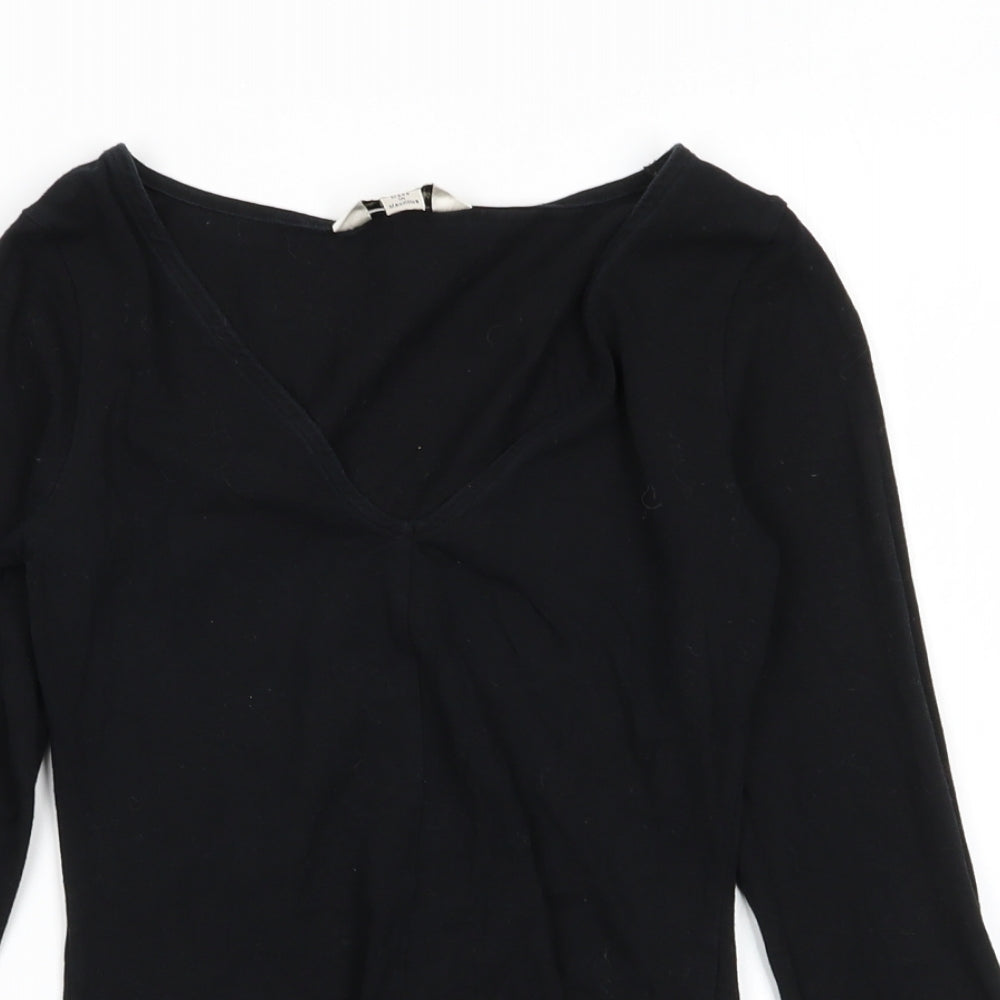 Miss Selfridge Womens Black   Basic T-Shirt Size 8