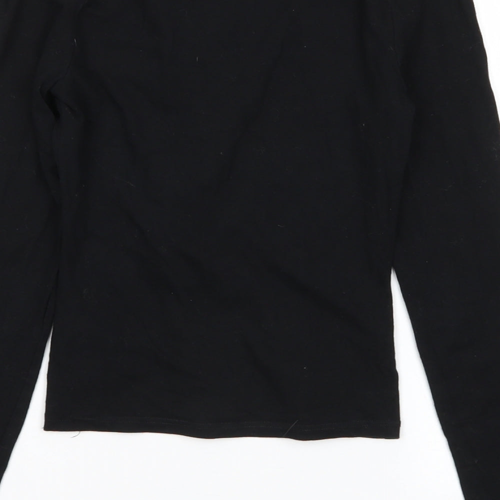 Miss Selfridge Womens Black   Basic T-Shirt Size 8