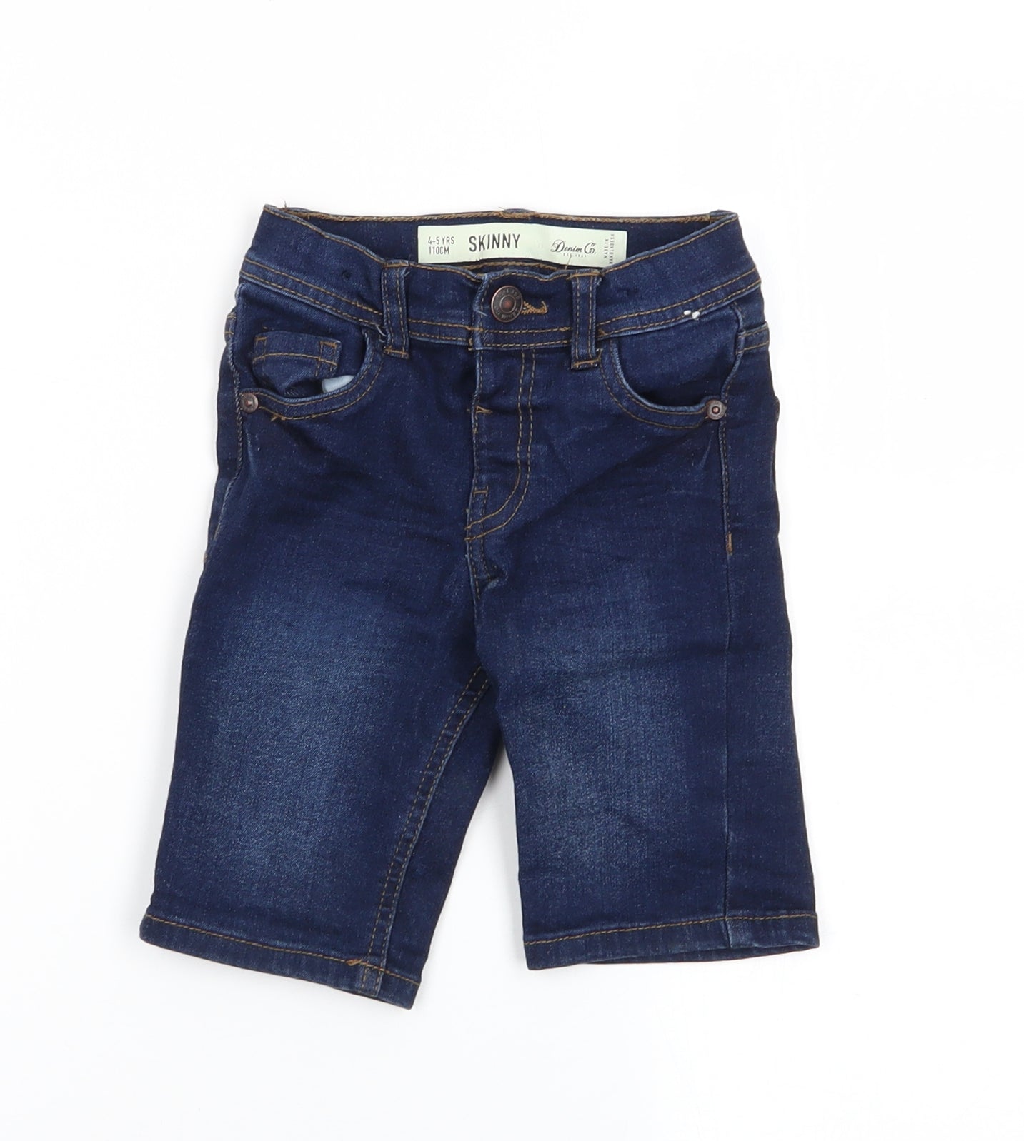 denim and co Boys Blue  Denim Chino Shorts Size 4-5 Years
