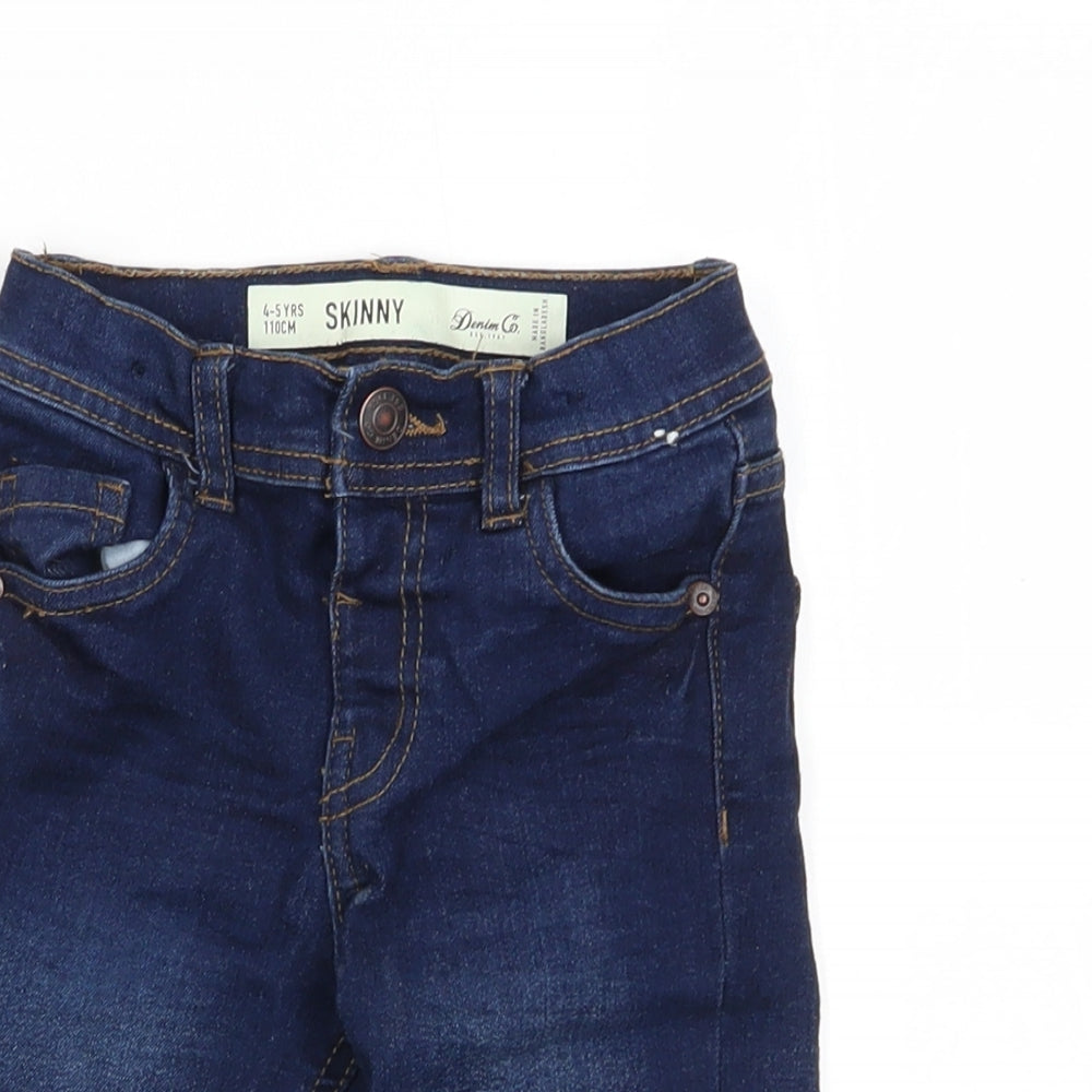 denim and co Boys Blue  Denim Chino Shorts Size 4-5 Years