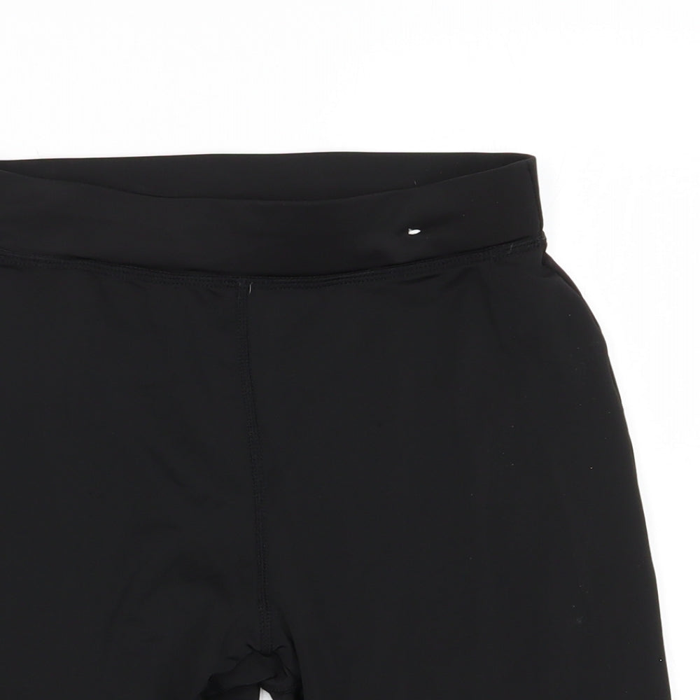 workout Womens Black   Compression Shorts Size 12 - Stretch waistband