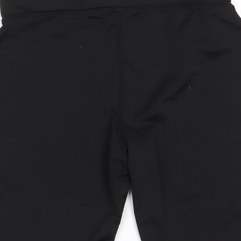 workout Womens Black   Compression Shorts Size 12 - Stretch waistband