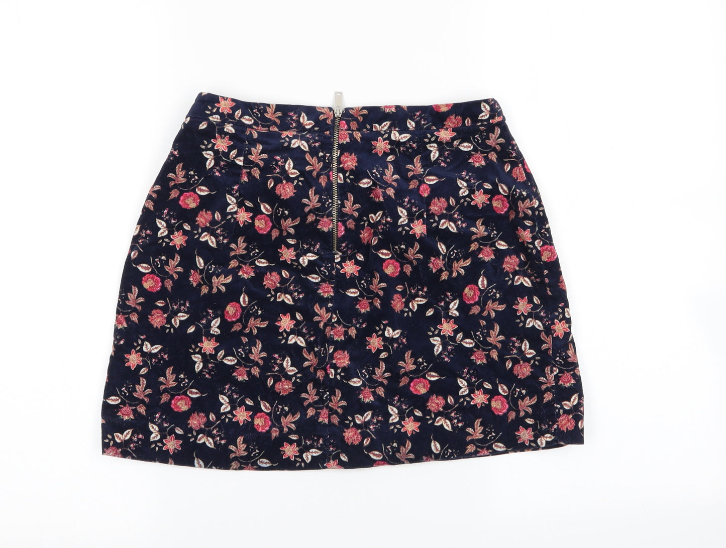 Bershka Womens Blue Floral  Mini Skirt Size 10