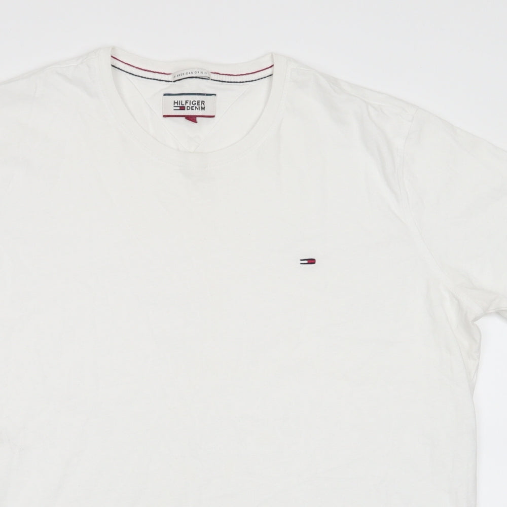 Tommy Hilfiger Mens White    T-Shirt Size XL
