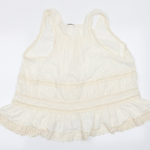 Asda George Womens Ivory Geometric  Basic Blouse Size 22