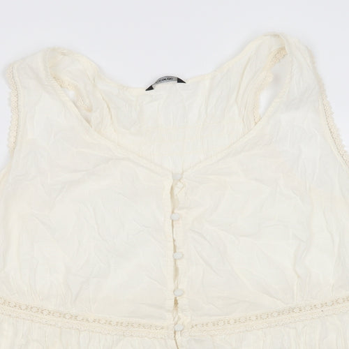 Asda George Womens Ivory Geometric  Basic Blouse Size 22