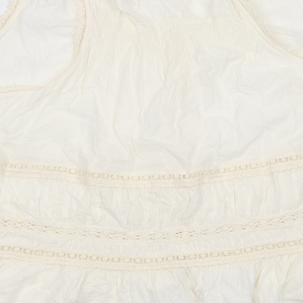 Asda George Womens Ivory Geometric  Basic Blouse Size 22