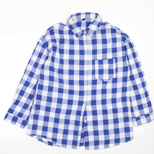 Zaful Womens Multicoloured Check  Basic Button-Up Size 10