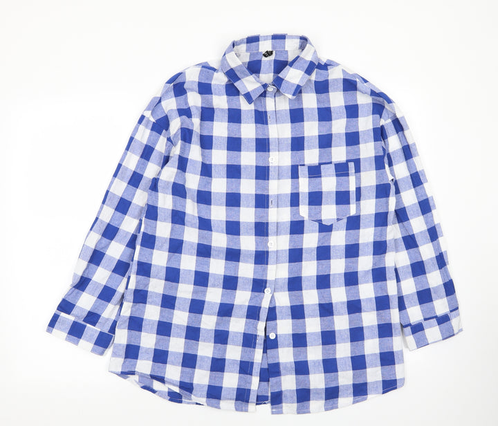 Zaful Womens Multicoloured Check  Basic Button-Up Size 10