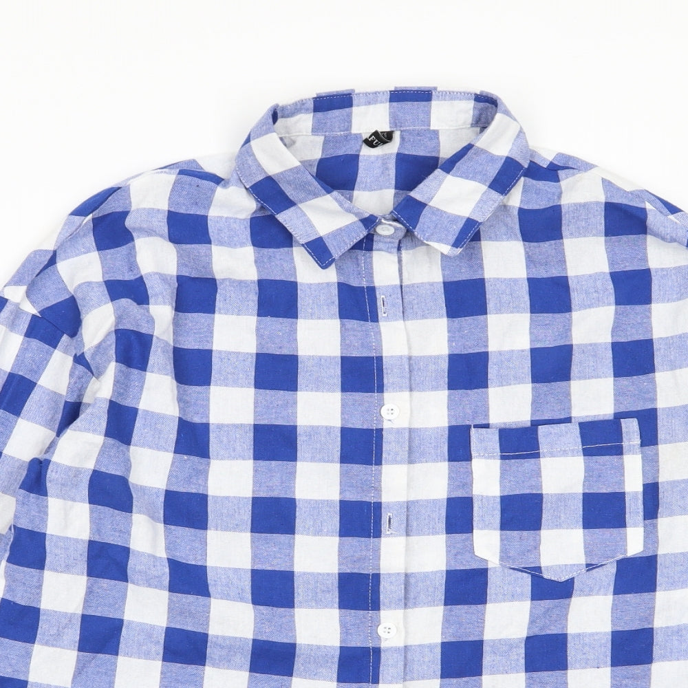 Zaful Womens Multicoloured Check  Basic Button-Up Size 10