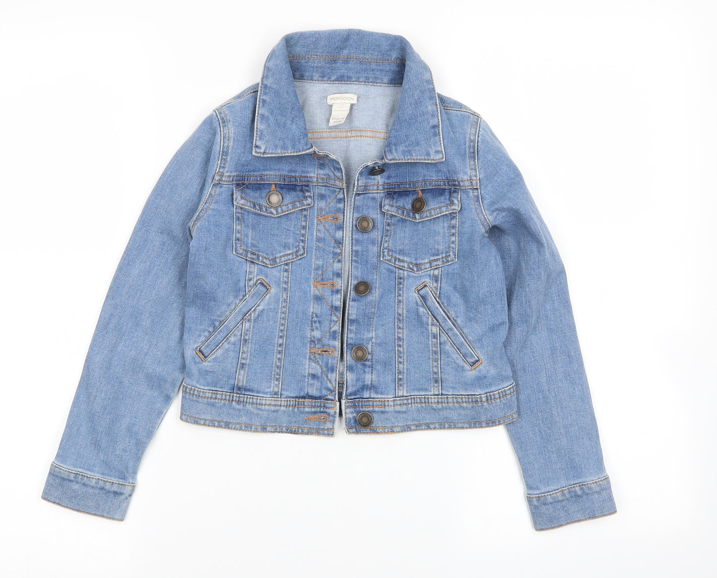 Monsoon Girls Blue   Jacket  Size 7-8 Years