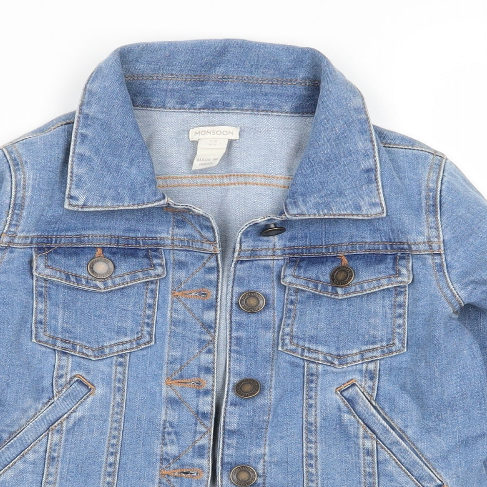 Monsoon Girls Blue   Jacket  Size 7-8 Years