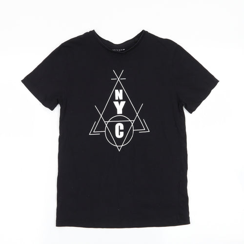 jeff&co Boys Black   Basic T-Shirt Size 9-10 Years