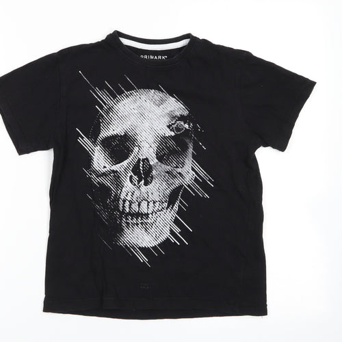 Primark Boys Black   Basic T-Shirt Size 10-11 Years