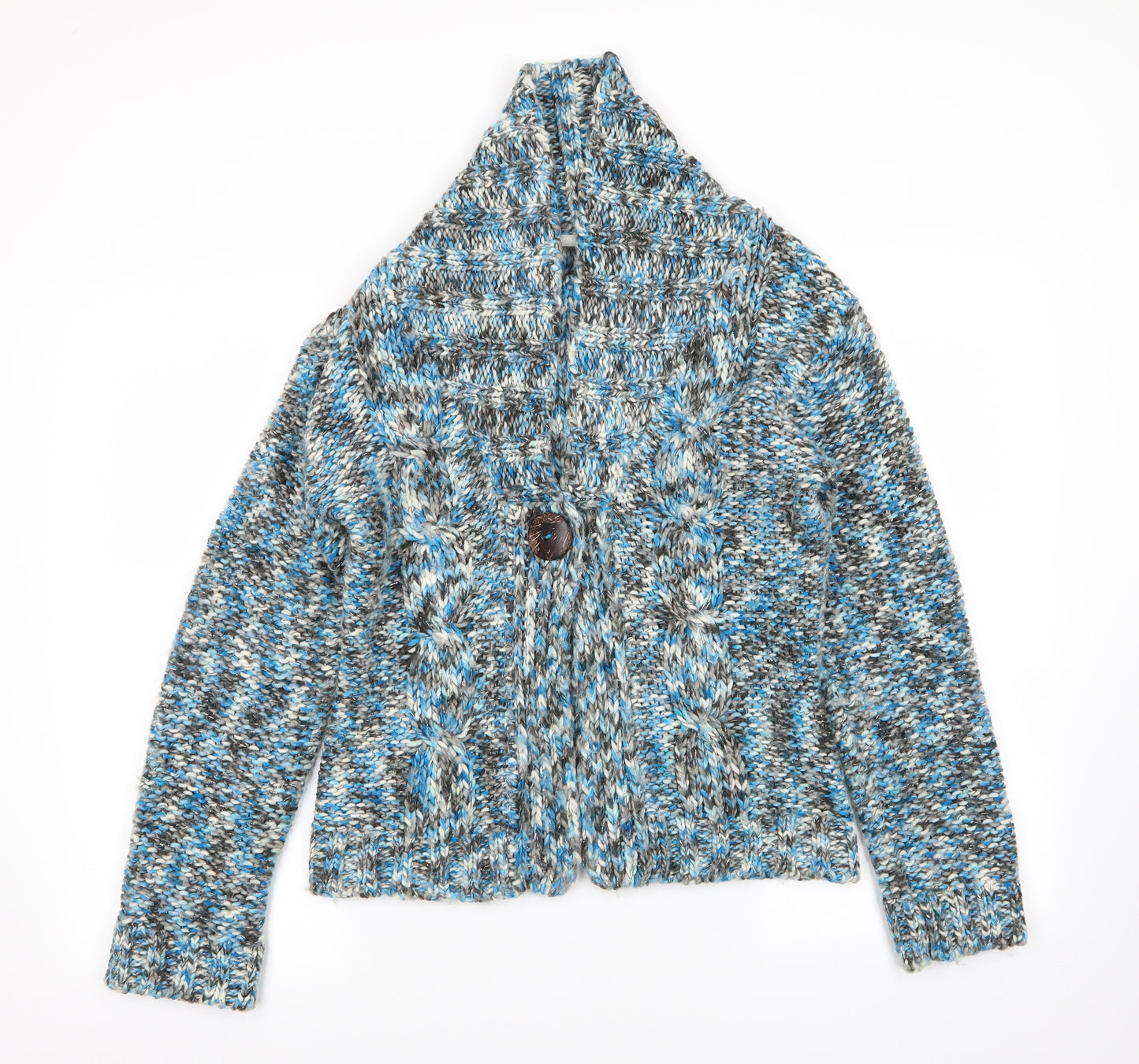 elizabeth scott Womens Multicoloured Geometric  Cardigan Jumper Size M