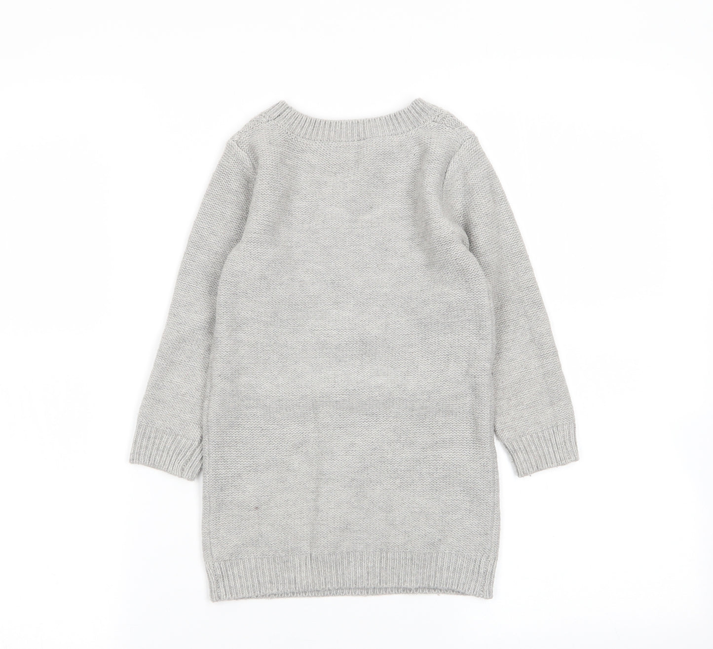 Nutmeg Girls Grey   Jumper Dress  Size 3-4 Years