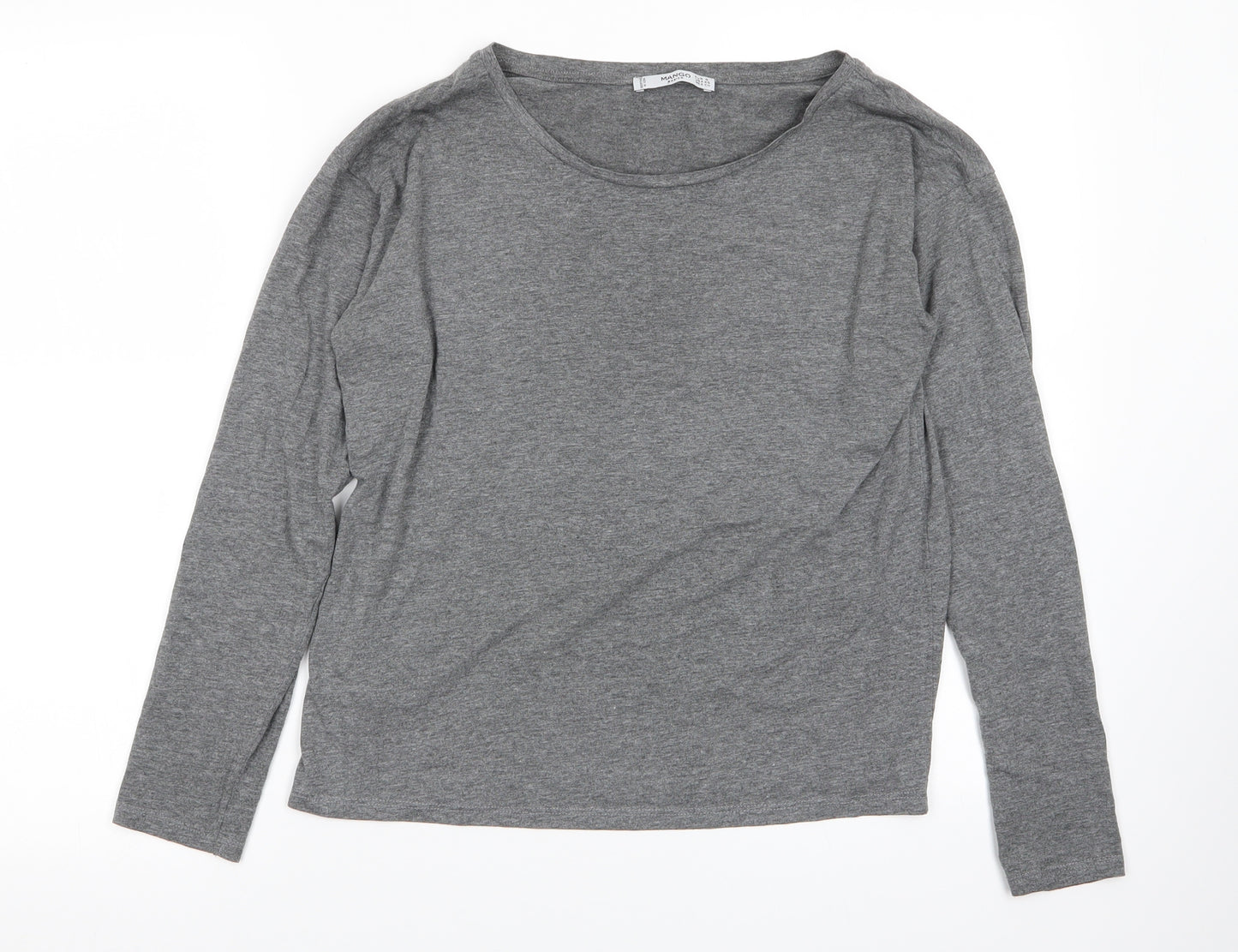 Mango Womens Grey   Basic T-Shirt Size 8