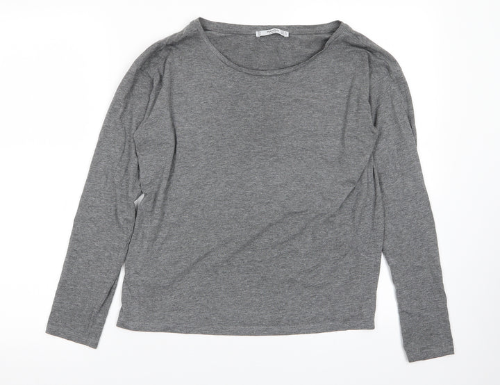 Mango Womens Grey Basic T-Shirt Size 8