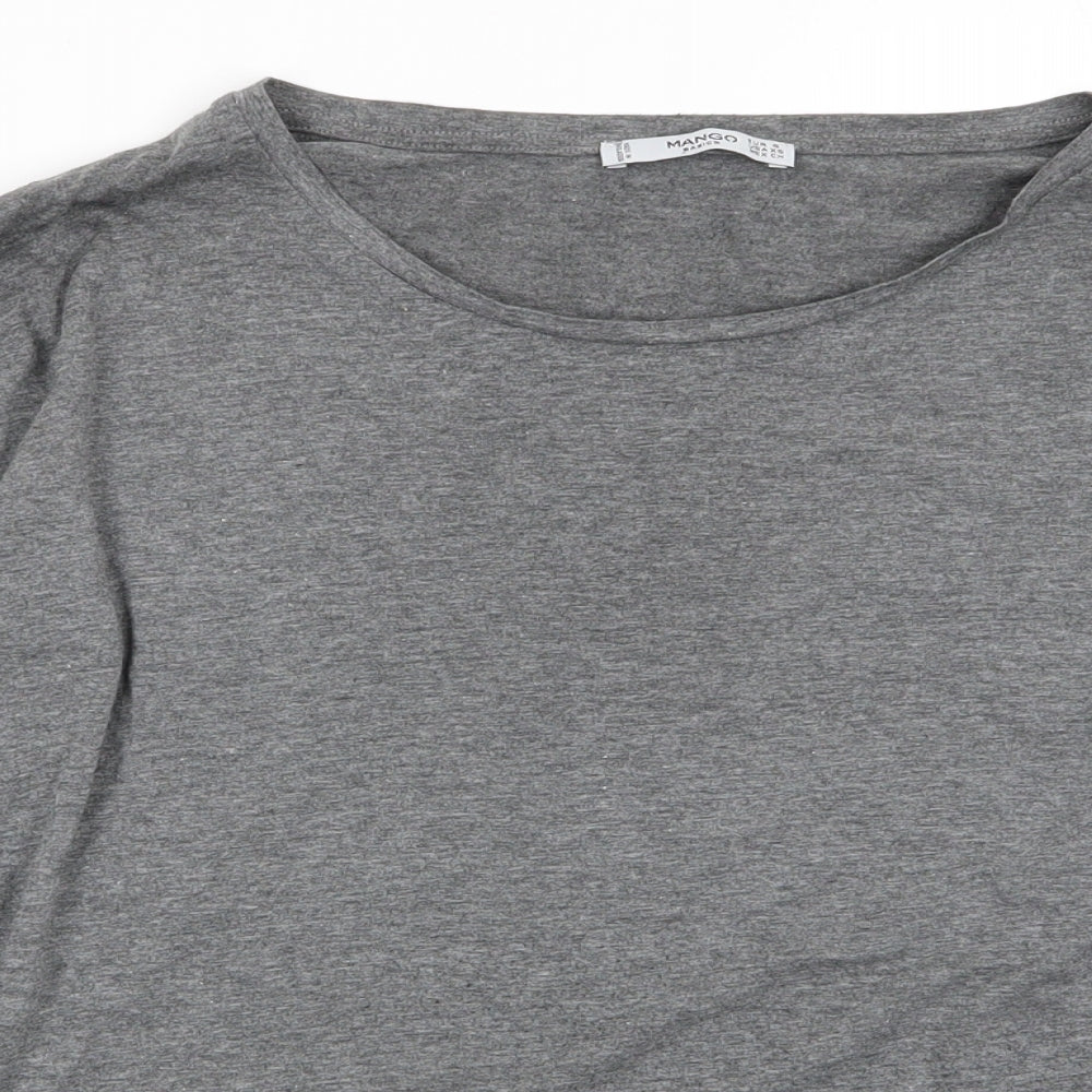 Mango Womens Grey   Basic T-Shirt Size 8