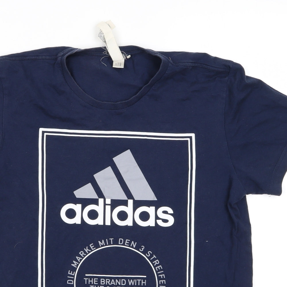 adidas Mens Blue    T-Shirt Size S