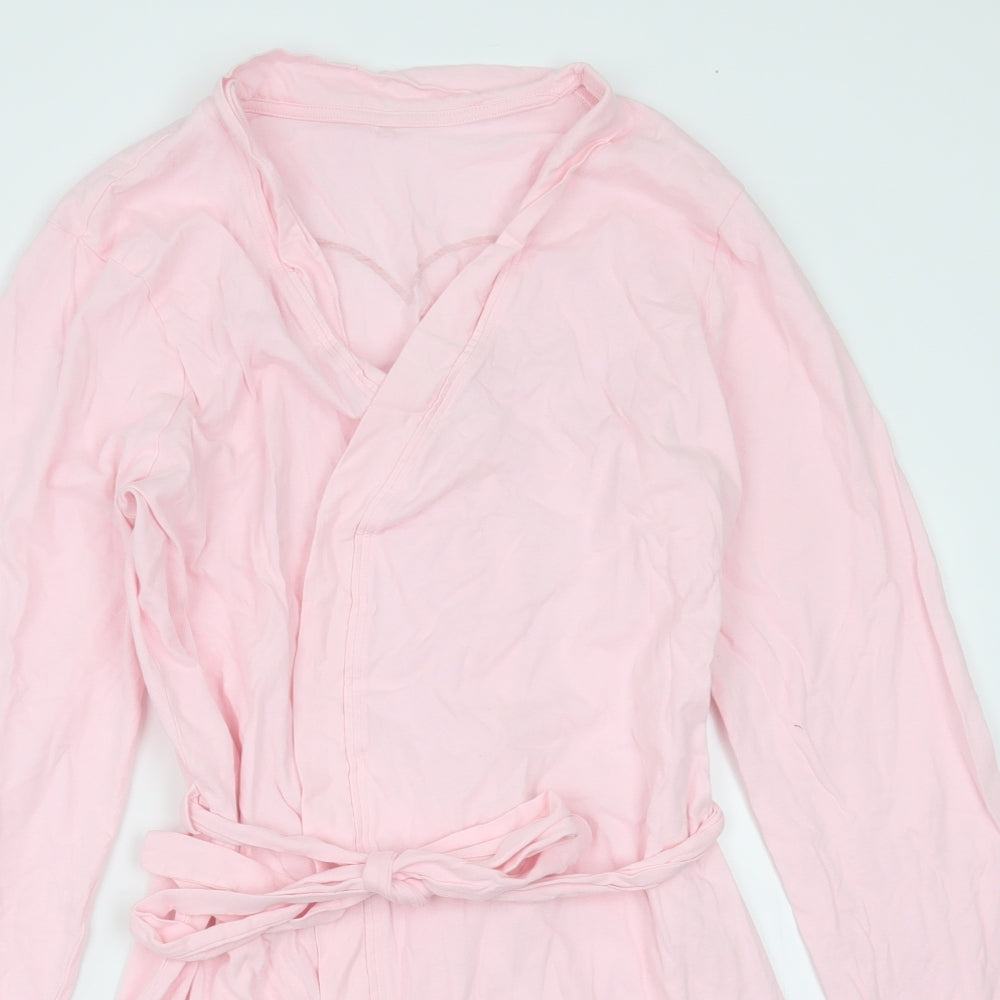 George Womens Pink Solid  Top Robe Size 12  - Team Bride