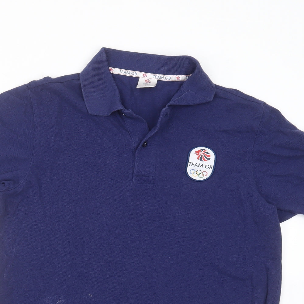 Team GB Mens Blue    Polo Size S