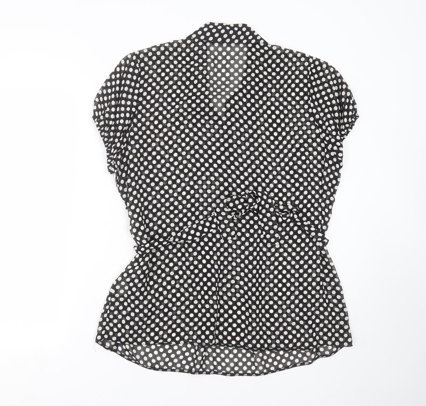 Evans Womens Black Polka Dot  Basic Blouse Size 16