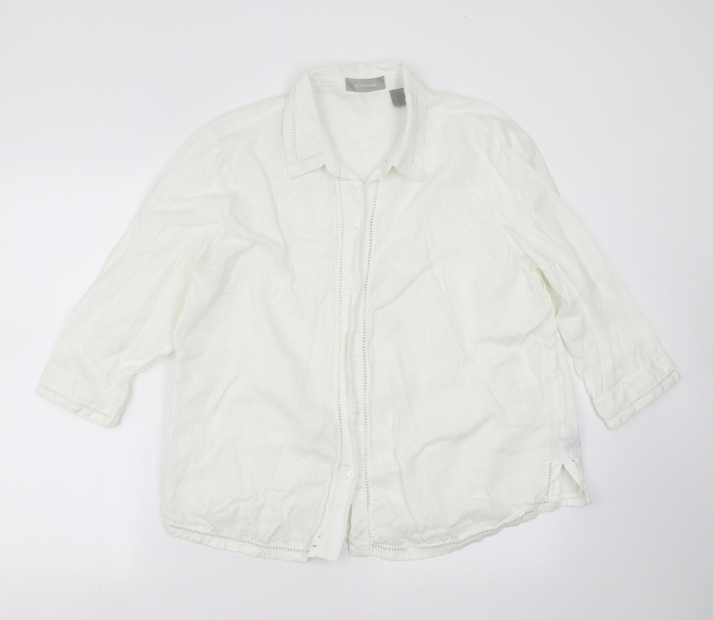 Liz Claiborne Womens White   Basic Blouse Size XL