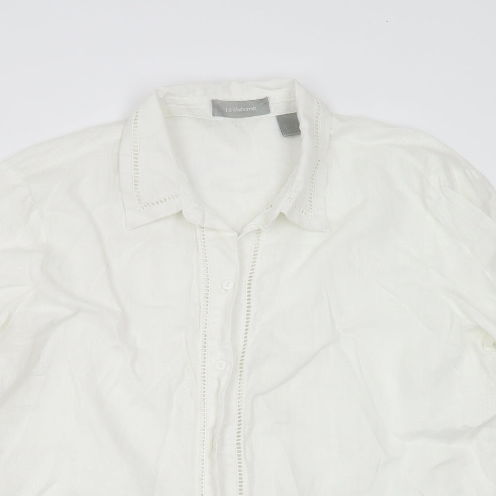 Liz Claiborne Womens White   Basic Blouse Size XL