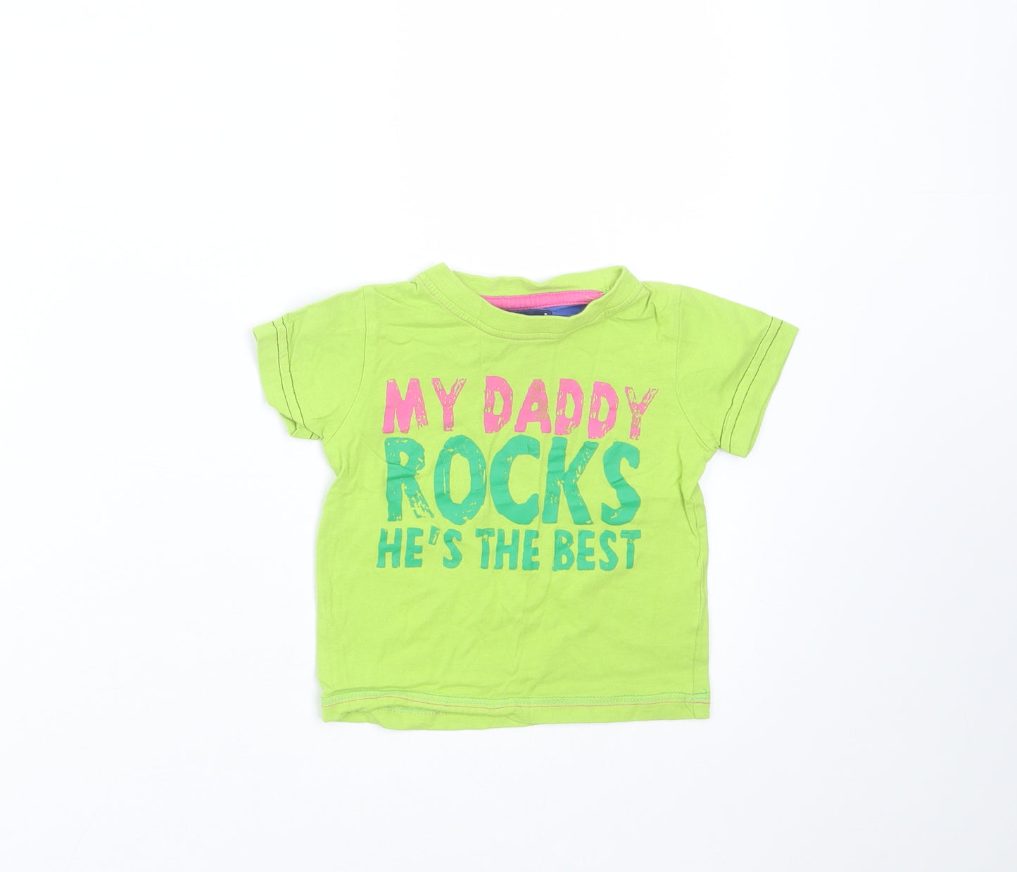 Minoti Baby Green   Basic T-Shirt Size 12-18 Months  - daddy rocks