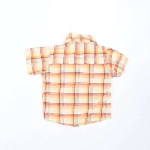 Earlydays Baby Orange Plaid  Basic Button-Up Size 12-18 Months