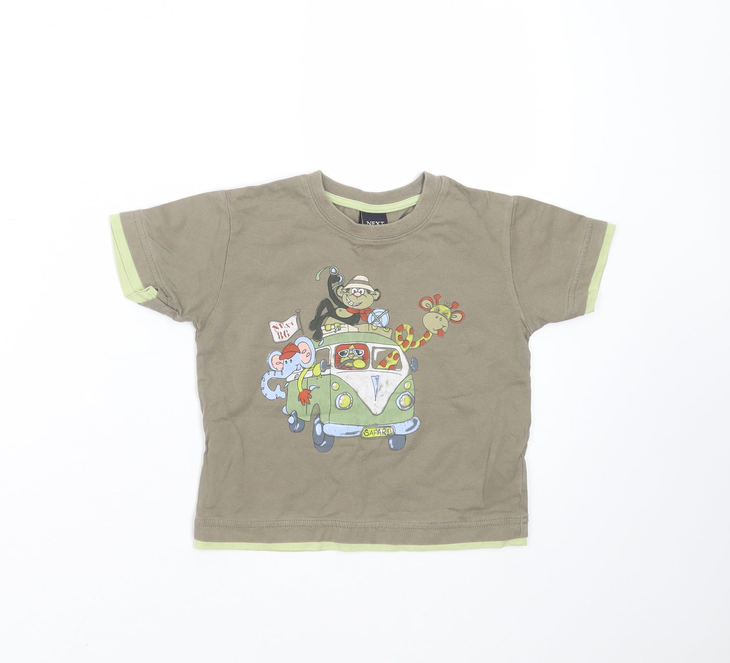 NEXT Baby Green   Basic T-Shirt Size 18-24 Months  - safari