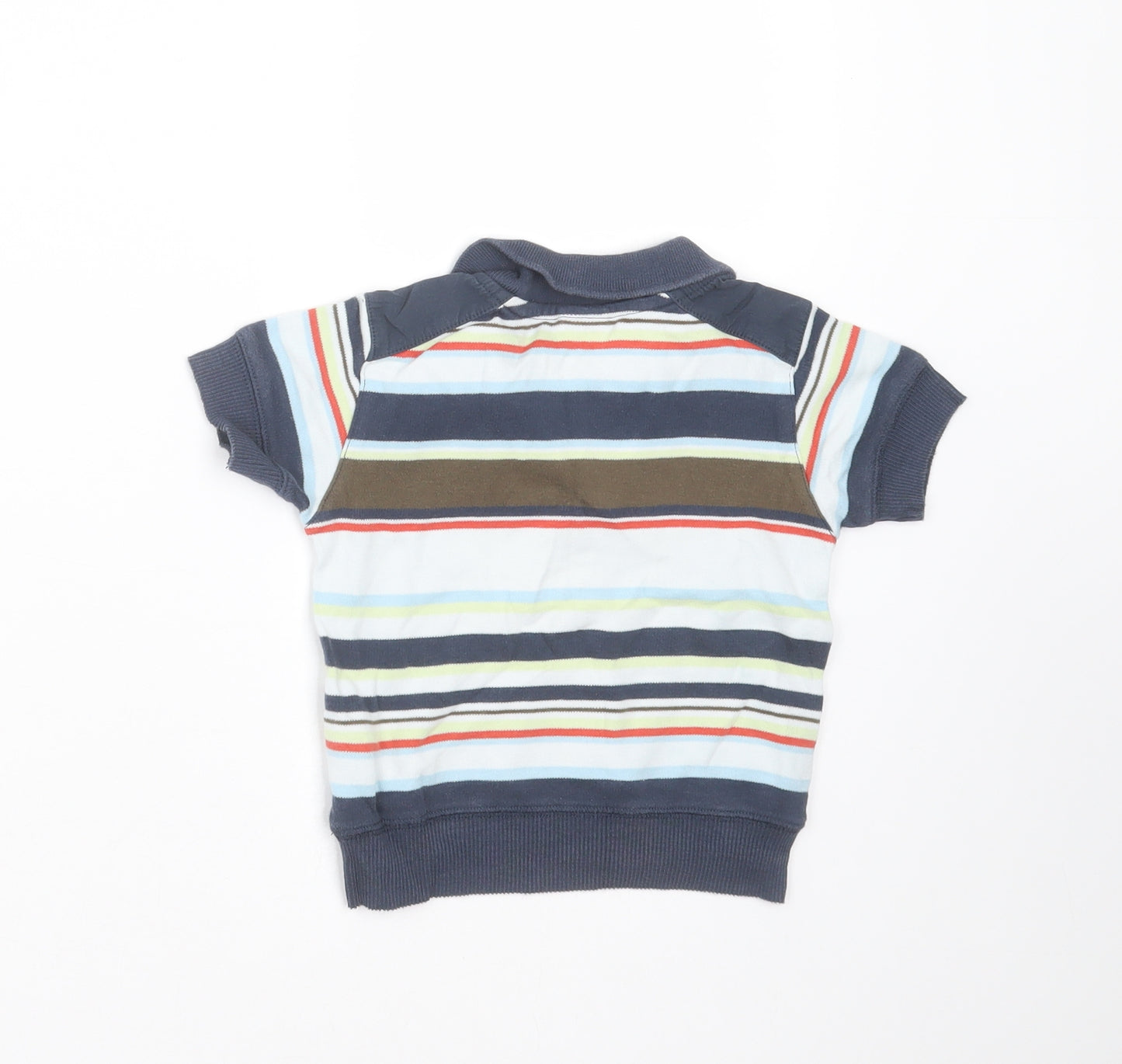 NEXT Boys Blue Striped  Basic Polo Size 12-18 Months