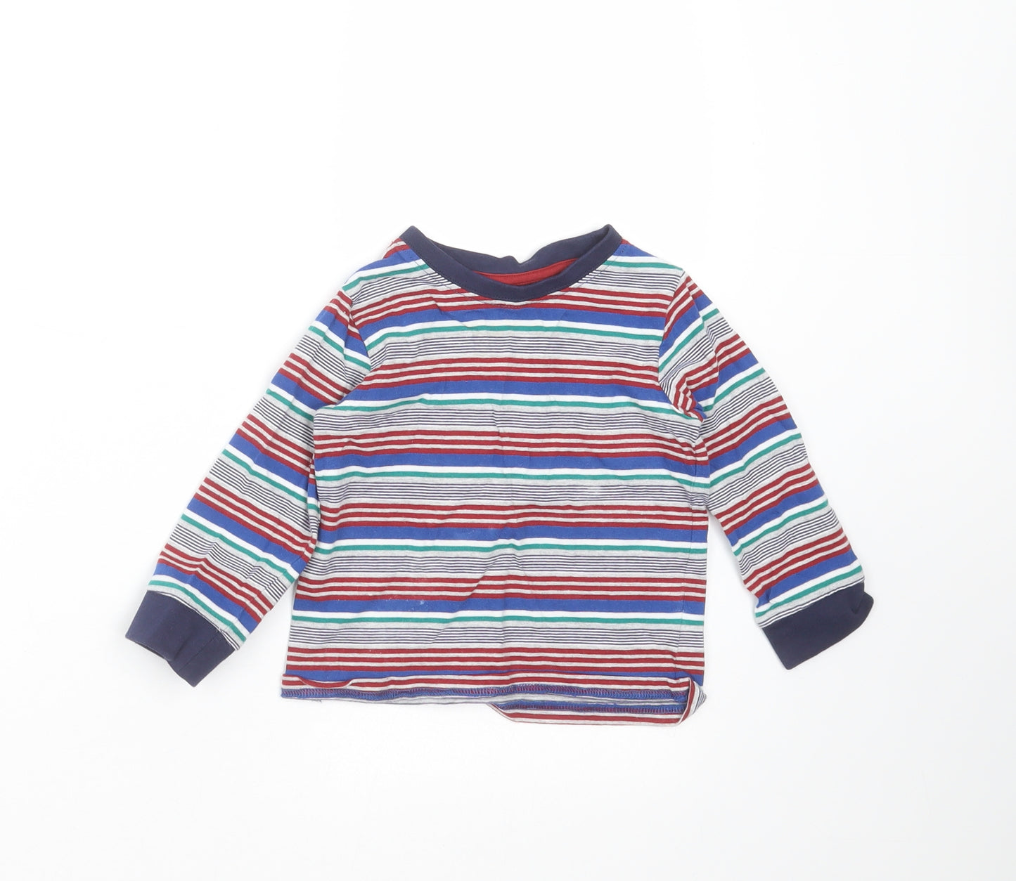 Matalan Boys Blue Striped  Basic T-Shirt Size 12-18 Months